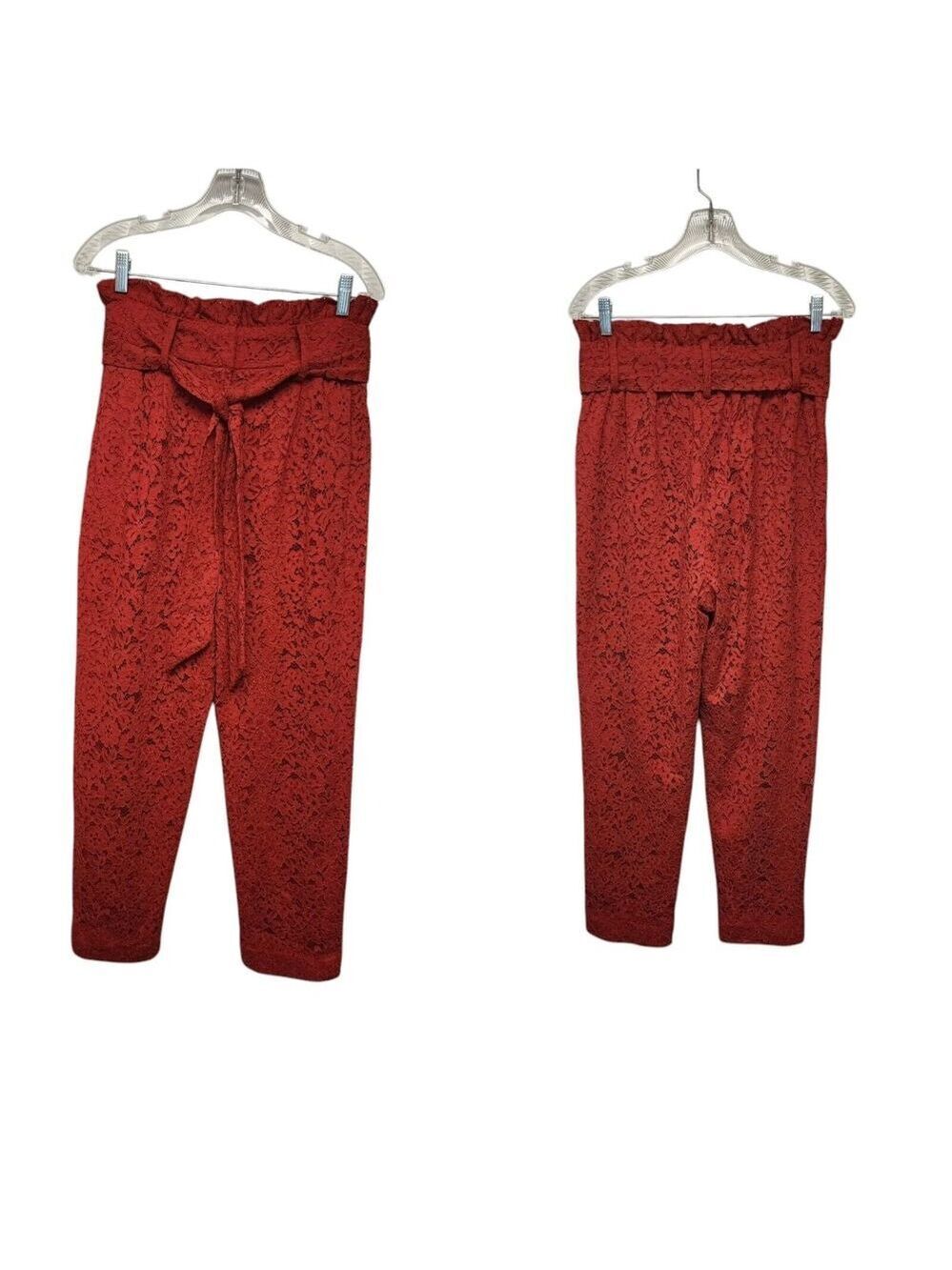 J.Crew Cherry Red Lace Paperbag Waistline Business Casual Dress Pants Size 6